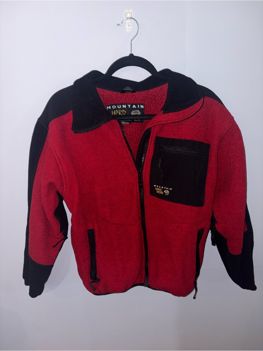 Mountain Hardwear Red and Black Fleece Zip Jacket